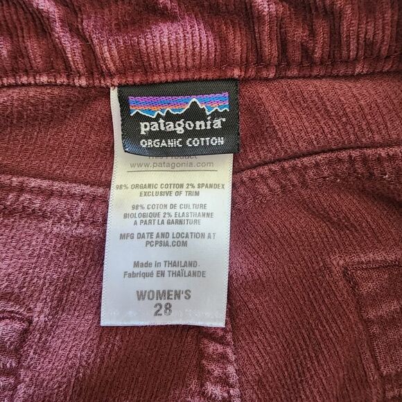 Patagonia Corduroy jeans pants plum purple red‎ Organic Cotton womens size 28 - Picture 4 of 6